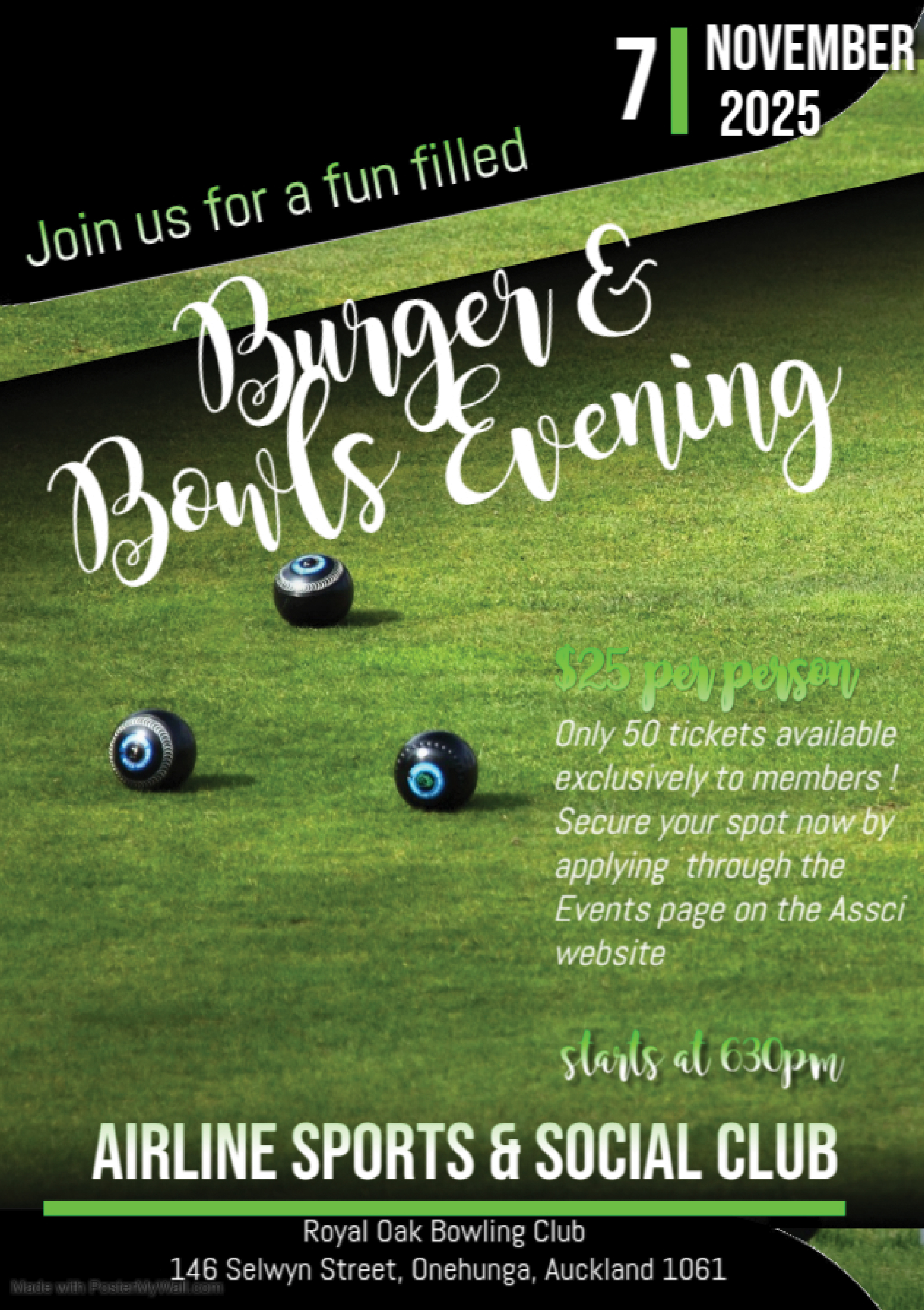 Burger & Bowls Evening!